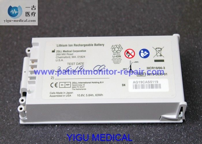 Defibrilaltor-Batterie Hinweises 8019-0535-01 10.8V 5.8Ah 63Wh Reihe ZOLL R/E Vorlage